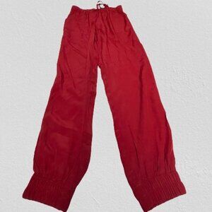 New Atos Lombardini Womens Size 38 High Rise Silk Blend Jogger Pants Drawstring
